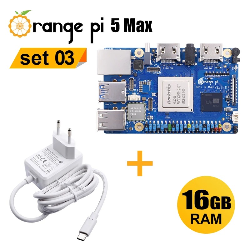 RoRuSOrangePi 5 Max 16GB met 5 - Orange Pi 5 Max Rk3588 recensie en prijs