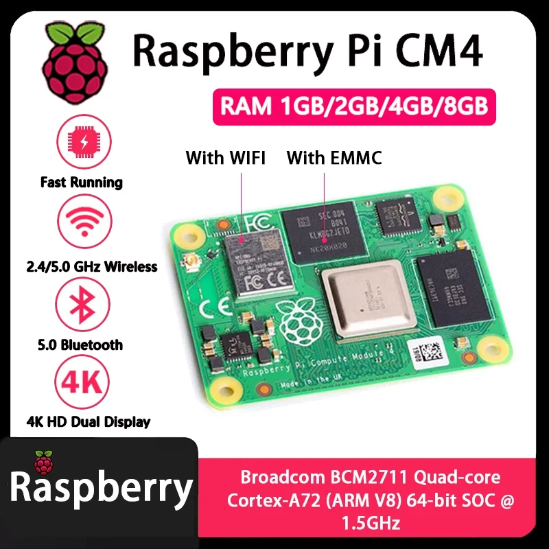 Raspberry Pi CM4 1GB/2GB/4GB/8 - Compute Module 4 32Gb Wifi recensie en prijs