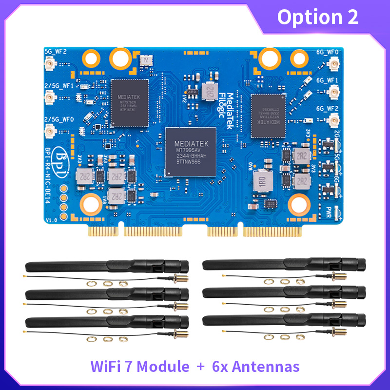 BPI-R4-NIC-BE14 WiFi 7-module  - Bananapi Bpi R4 Wifi 7 recensie en prijs